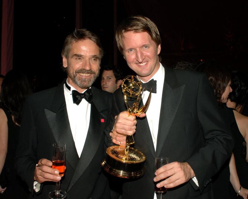 Jeremy Irons and Tom Hooper at the HBO Post Emmy Party.