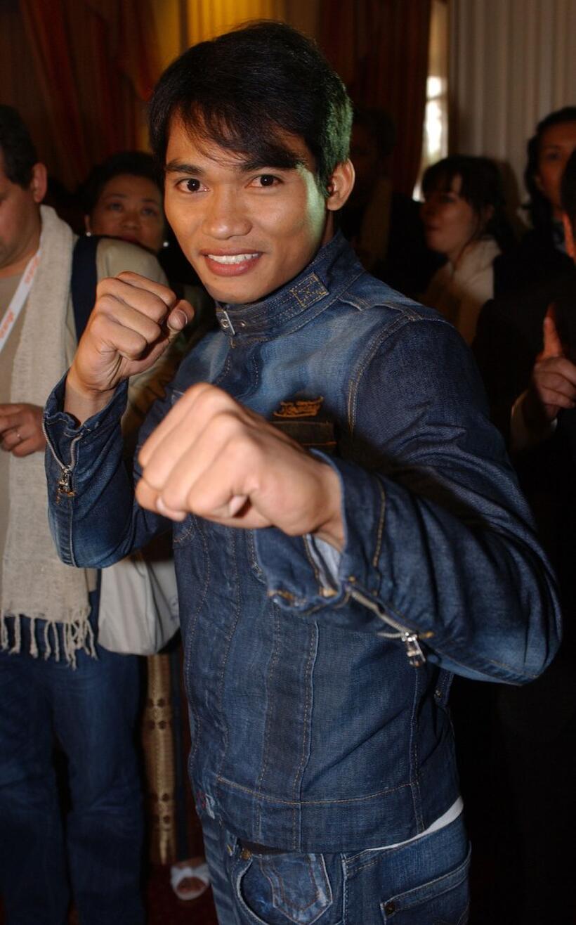 Tony Jaa at the announcement of "2005 Bangkok International Film Festival" during the 57th International Cannes Film Festival.