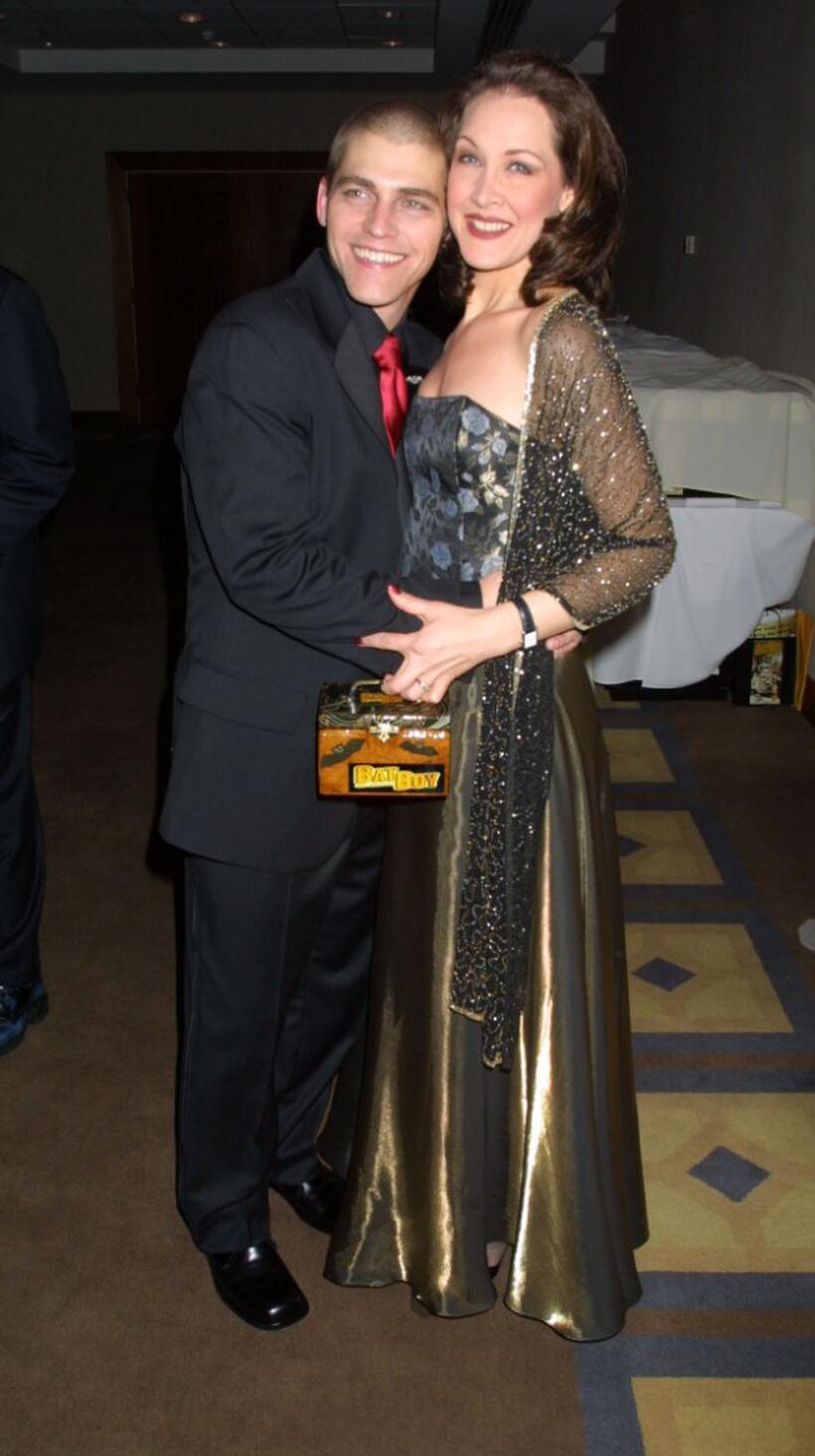 Deven May and Kaitlin Hopkins at the post premiere party of "Bat Boy The Musical."