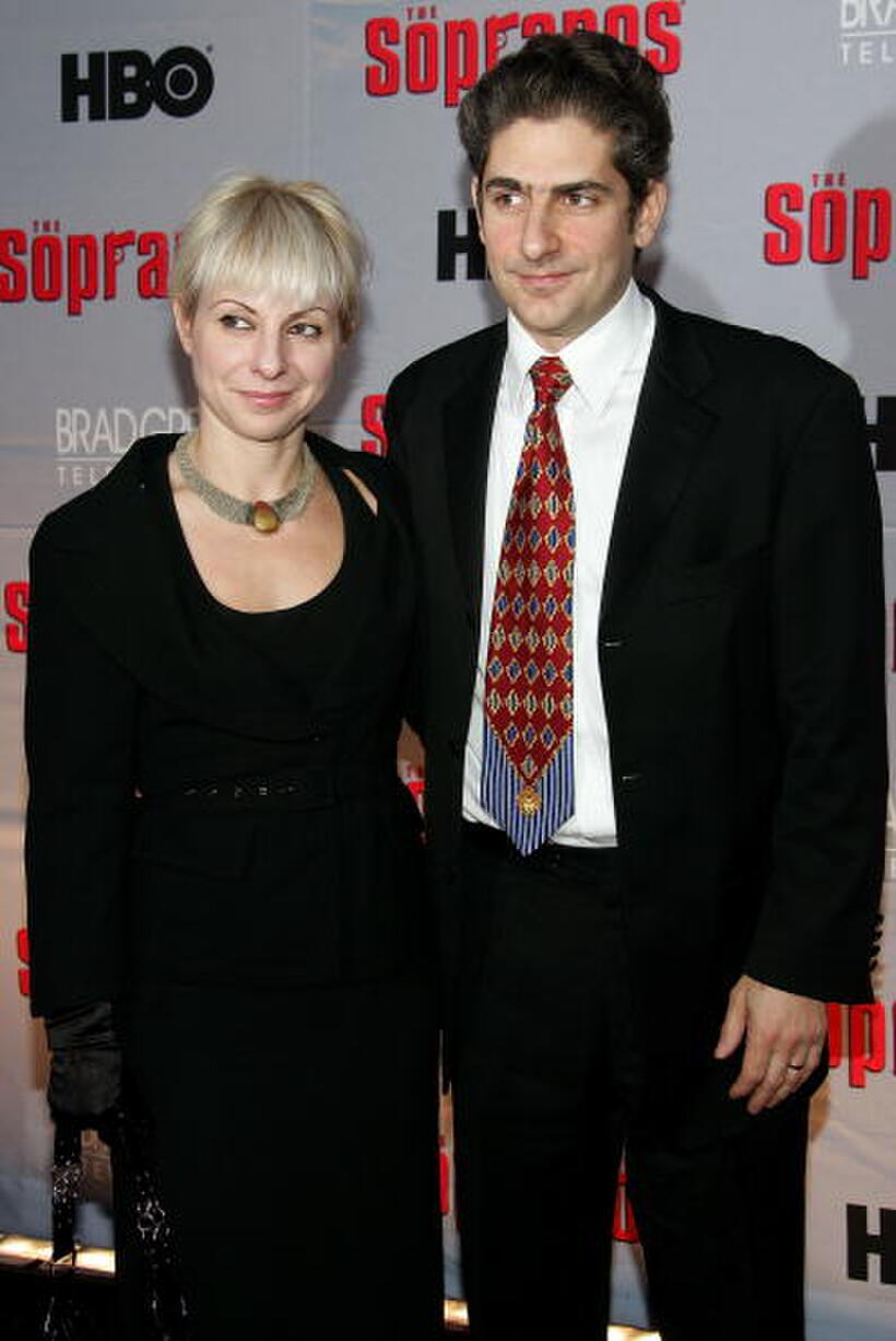 Michael Imperioli and wife Victoria at the HBO premiere of "The Sopranos".