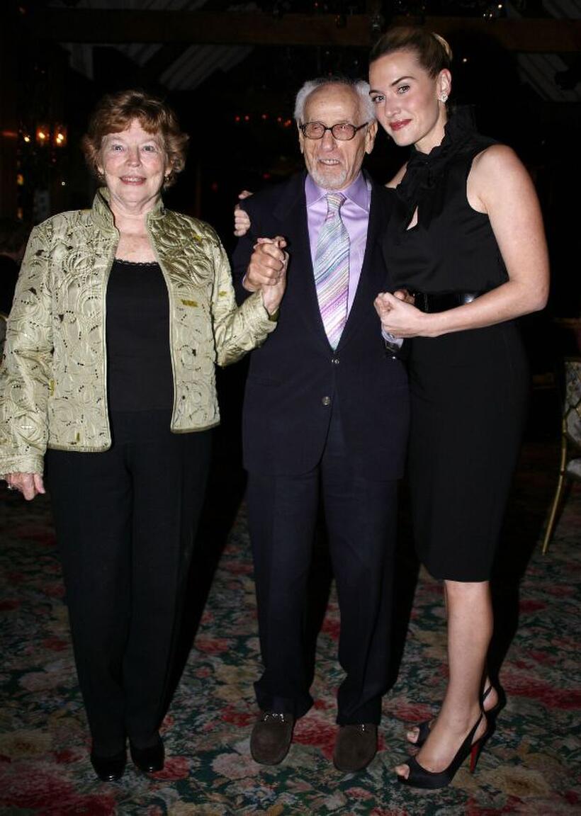 Anne Jackson, Eli Wallach and Kate Winslet at the Neighborhood Playhouse School of the Theatre 80th Anniversary Gala and Reunion.