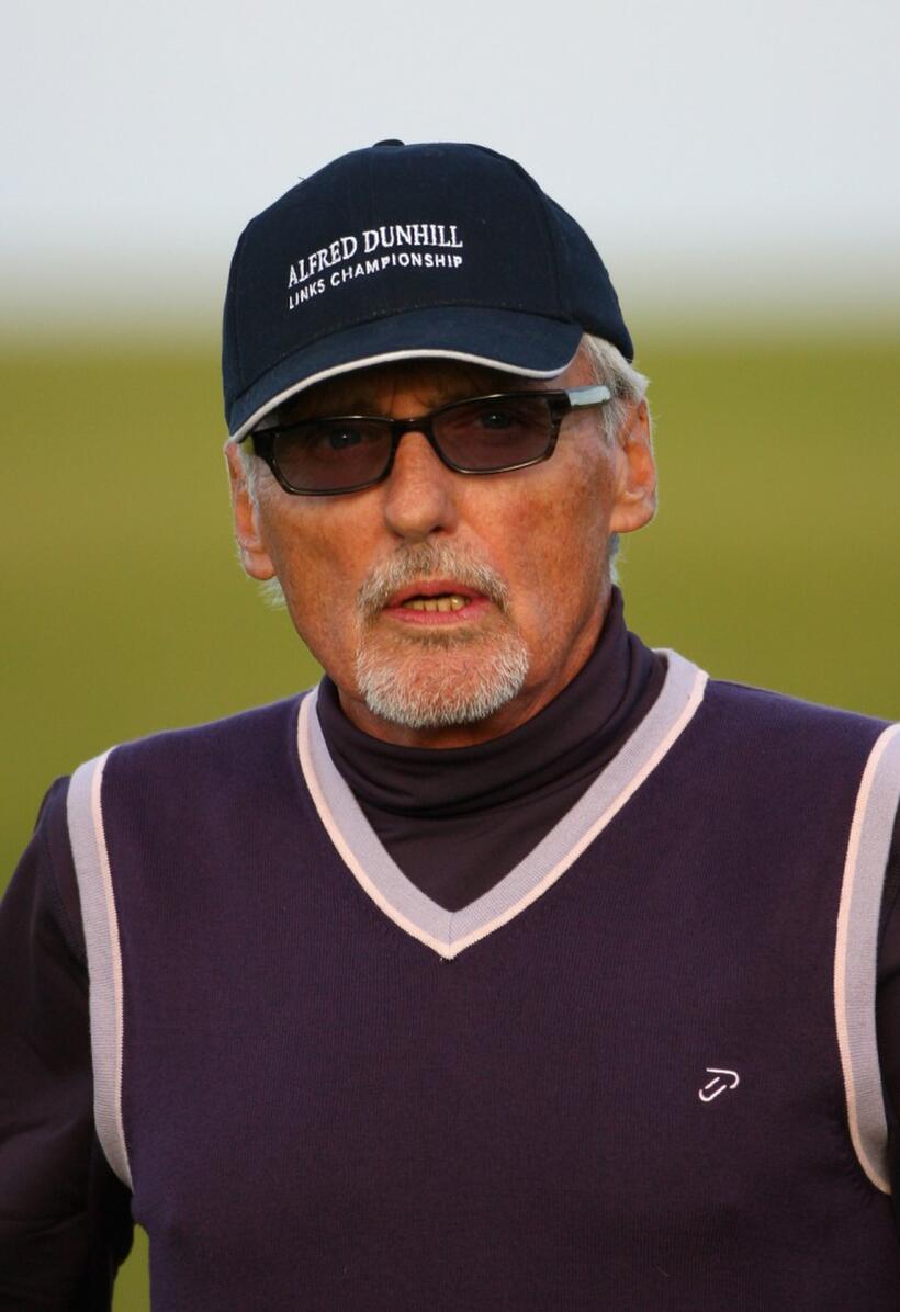 Dennis Hopper at the third round of The Alfred Dunhill Links Championship at Kingsbarns Golf Links.