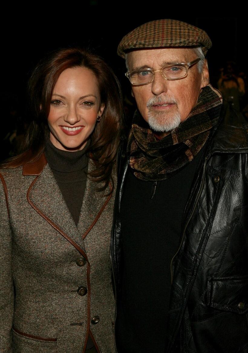 Dennis Hopper and Victoria Duffy at the premiere of "Sleepwalking" at the CineVegas luncheon held at Fin Restaurant during the 2008 Sundance Film Festival.