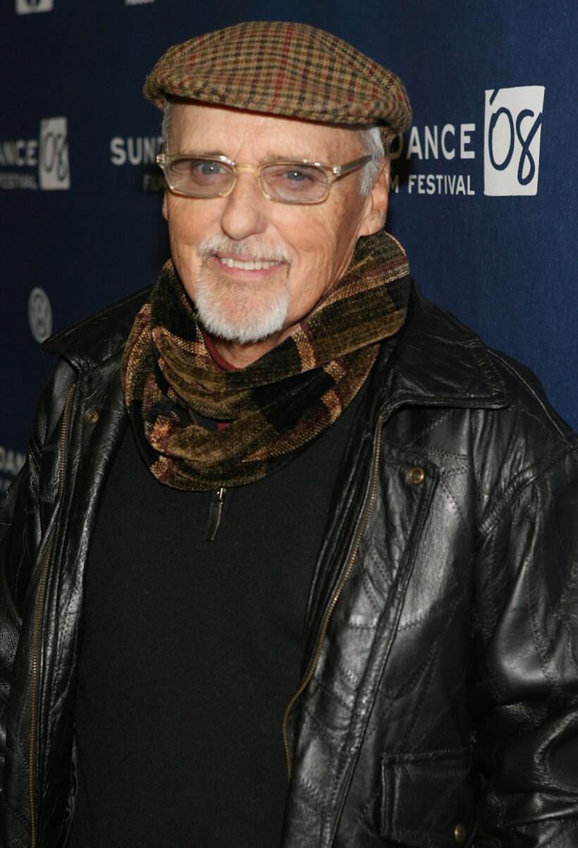 Dennis Hopper at the premiere of "Sleepwalking" at the CineVegas luncheon held at Fin Restaurant during the 2008 Sundance Film Festival.