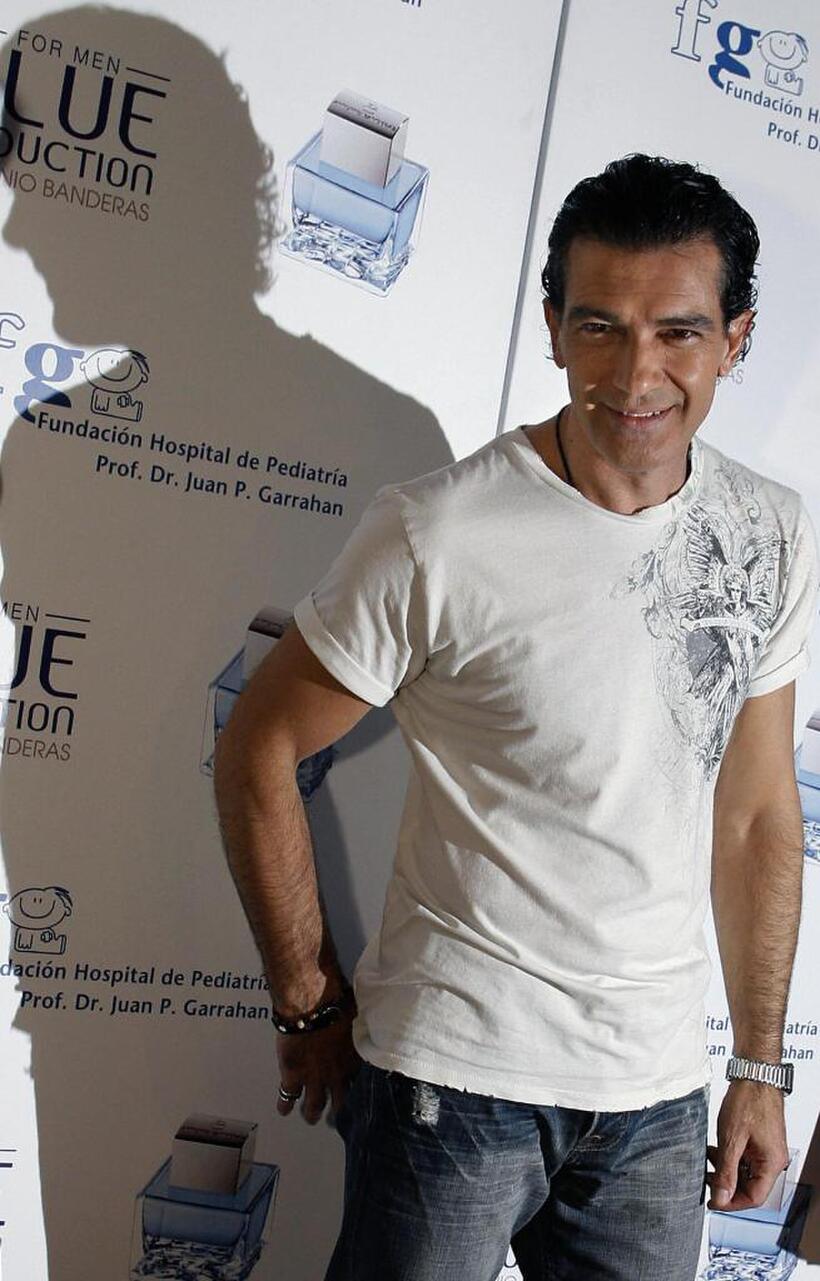 Antonio Banderas at the press conference in Buenos Aires to present his new fragance for men.