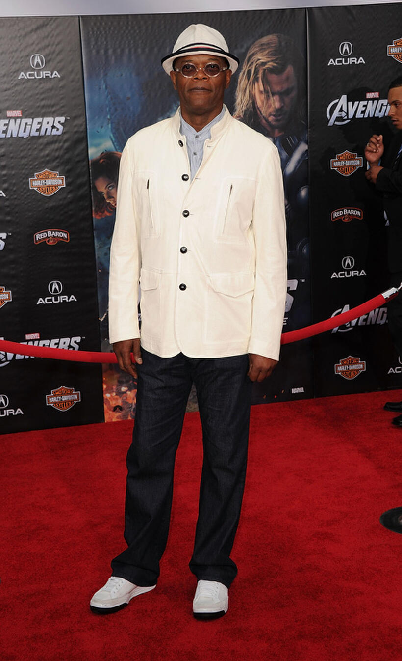 Samuel L. Jackson at the California premiere of "Marvel's The Avengers."
