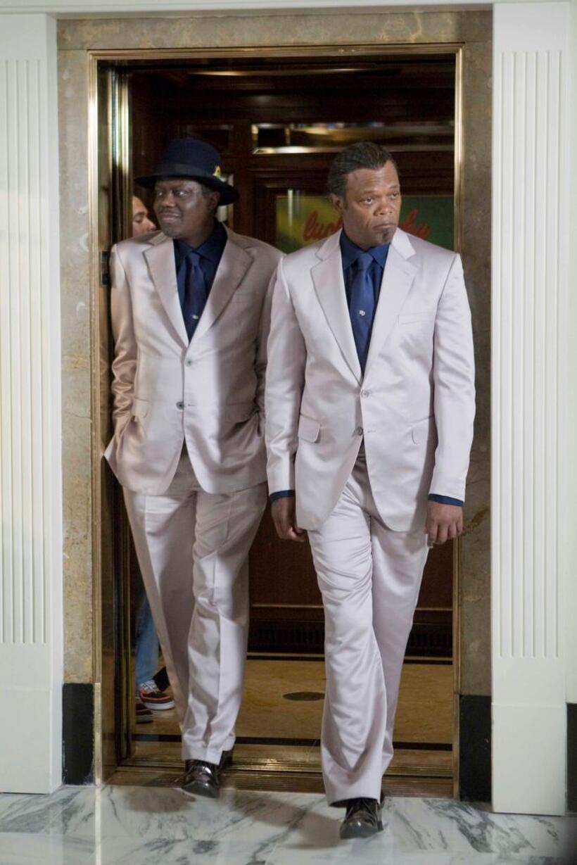 Bernie Mac as Floyd Henderson and Samuel L. Jackson as Louis Hinds in "Soul Men."
