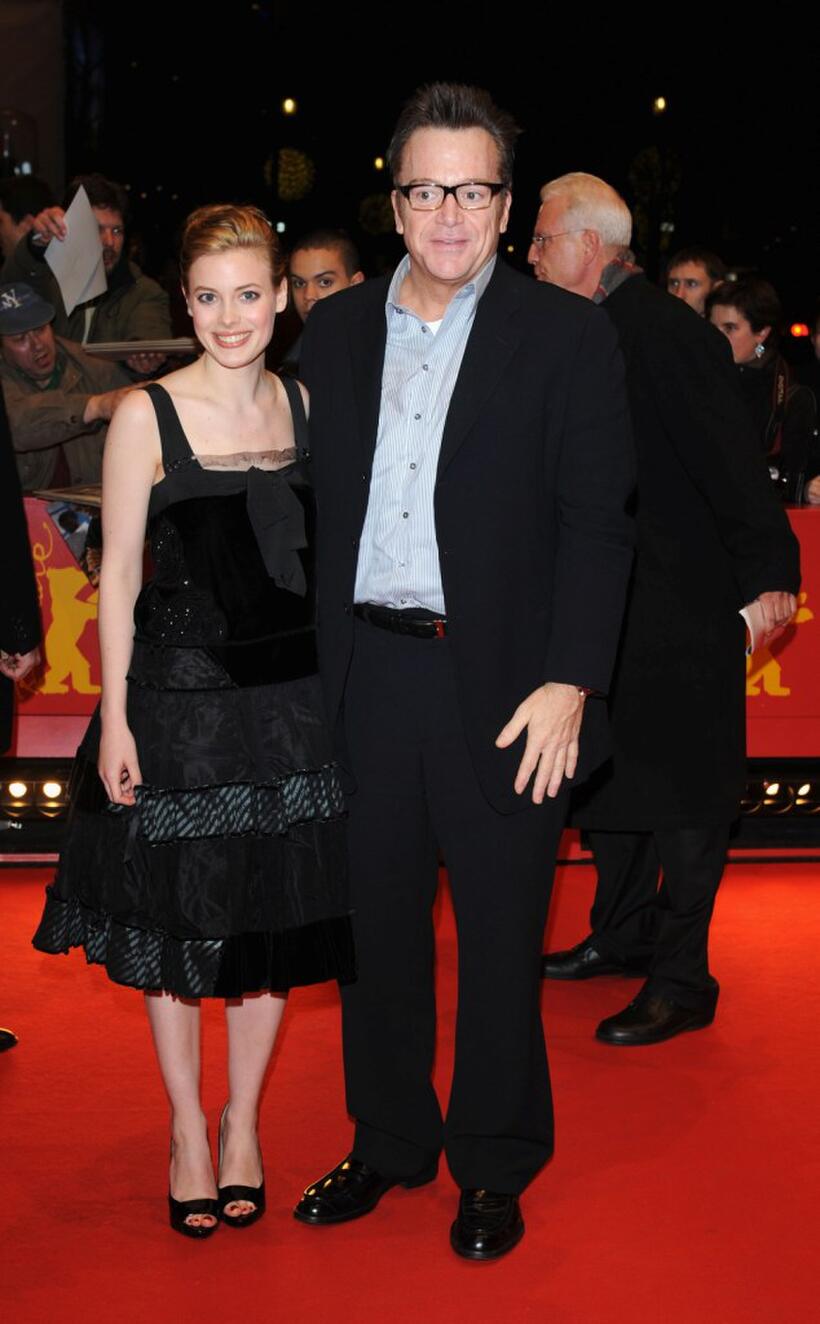 Gillian Jacobs and Tom Arnold at the premiere of "Gardens Of The Night" during the 58th Berlinale Film Festival.