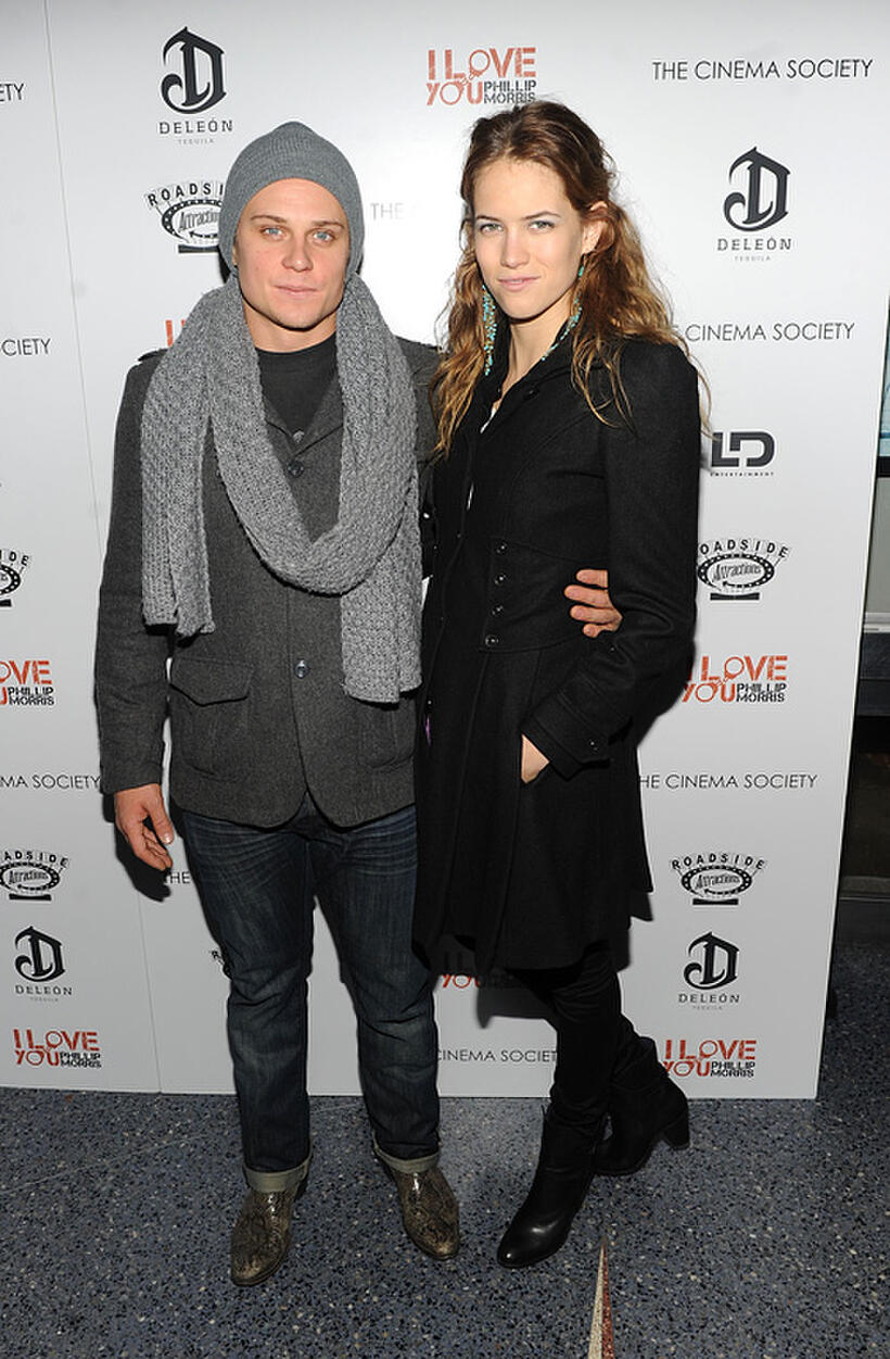 Billy Magnussen and Cody Horn at the New York premiere of "I Love You Phillip Morris."