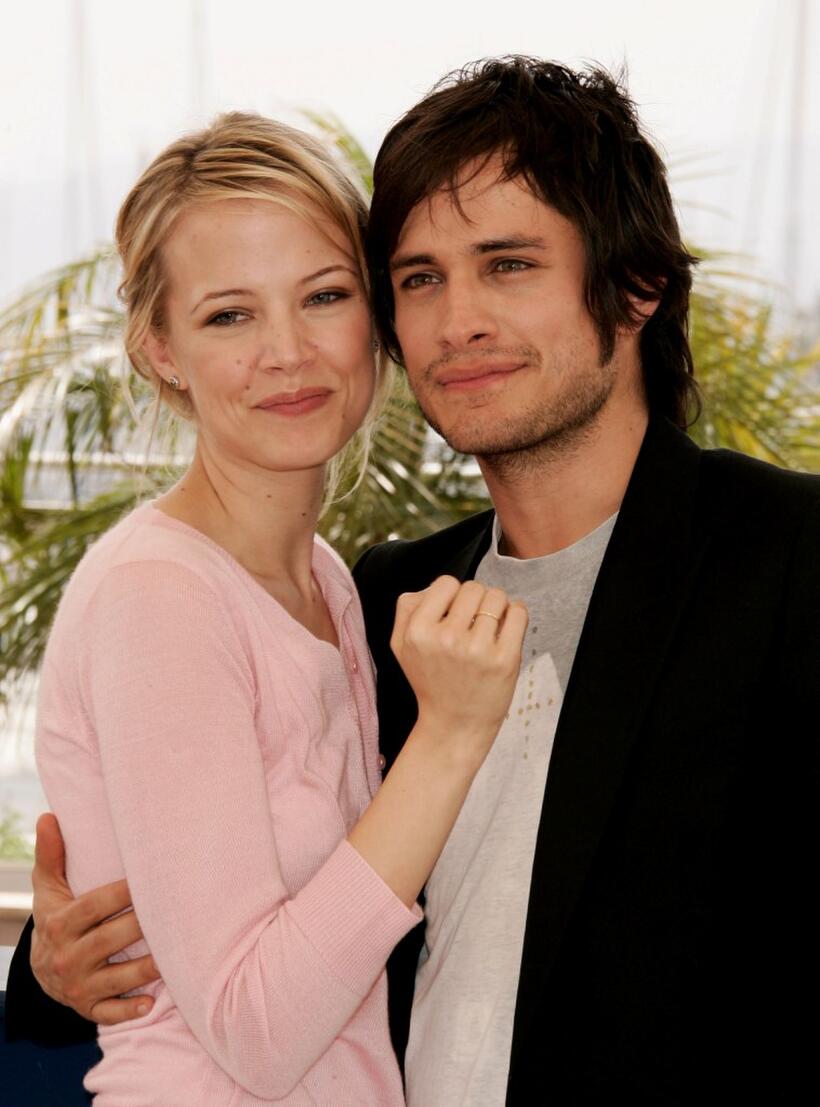 Pell James and Gael Garcia Bernal at the photocall to promote "The King" at Palais during the 58th International Cannes Film Festival.