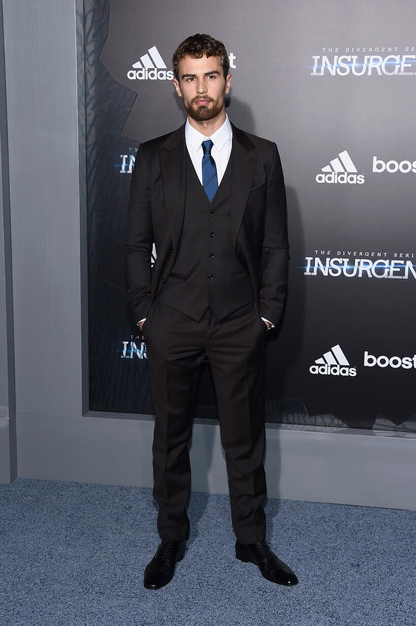 Theo James at the New York premiere of "The Divergent Series: Insurgent."