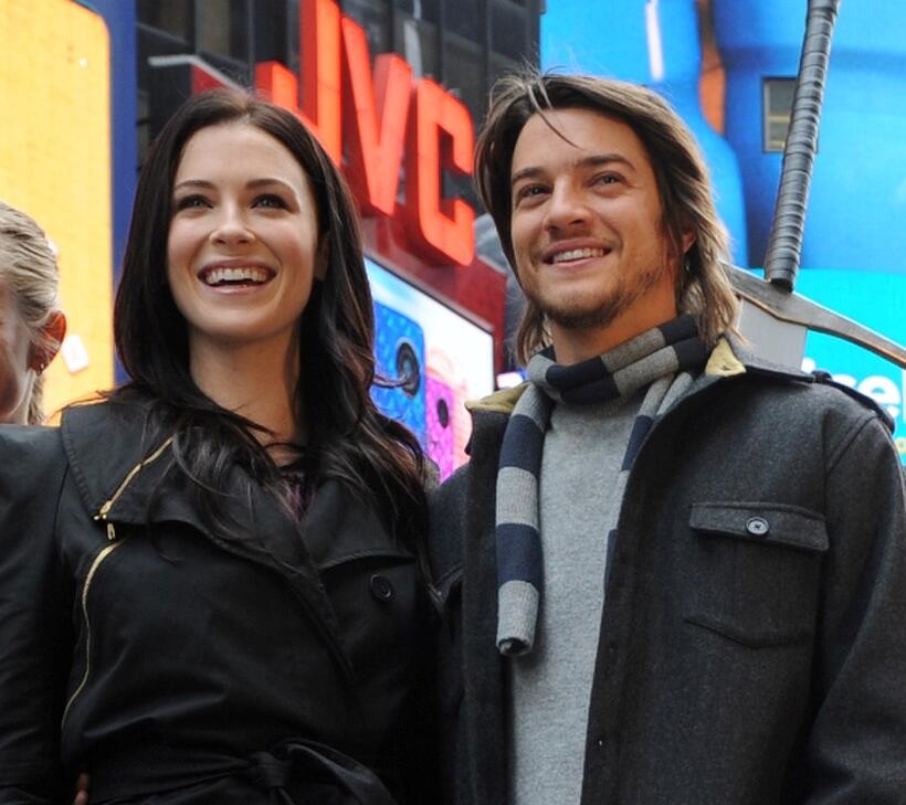 Bridget Regan and Craig Horner at the promotion of "Legend of the Seeker" second season.