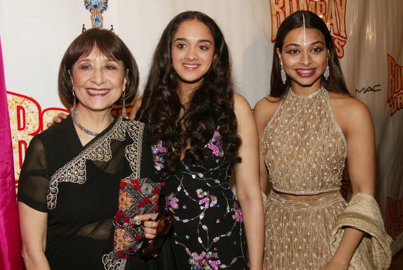 Madhur Jaffrey, Anisha Nagarajan and Ayesha Dharker at the "Bombay Dreams" opening night after-party.