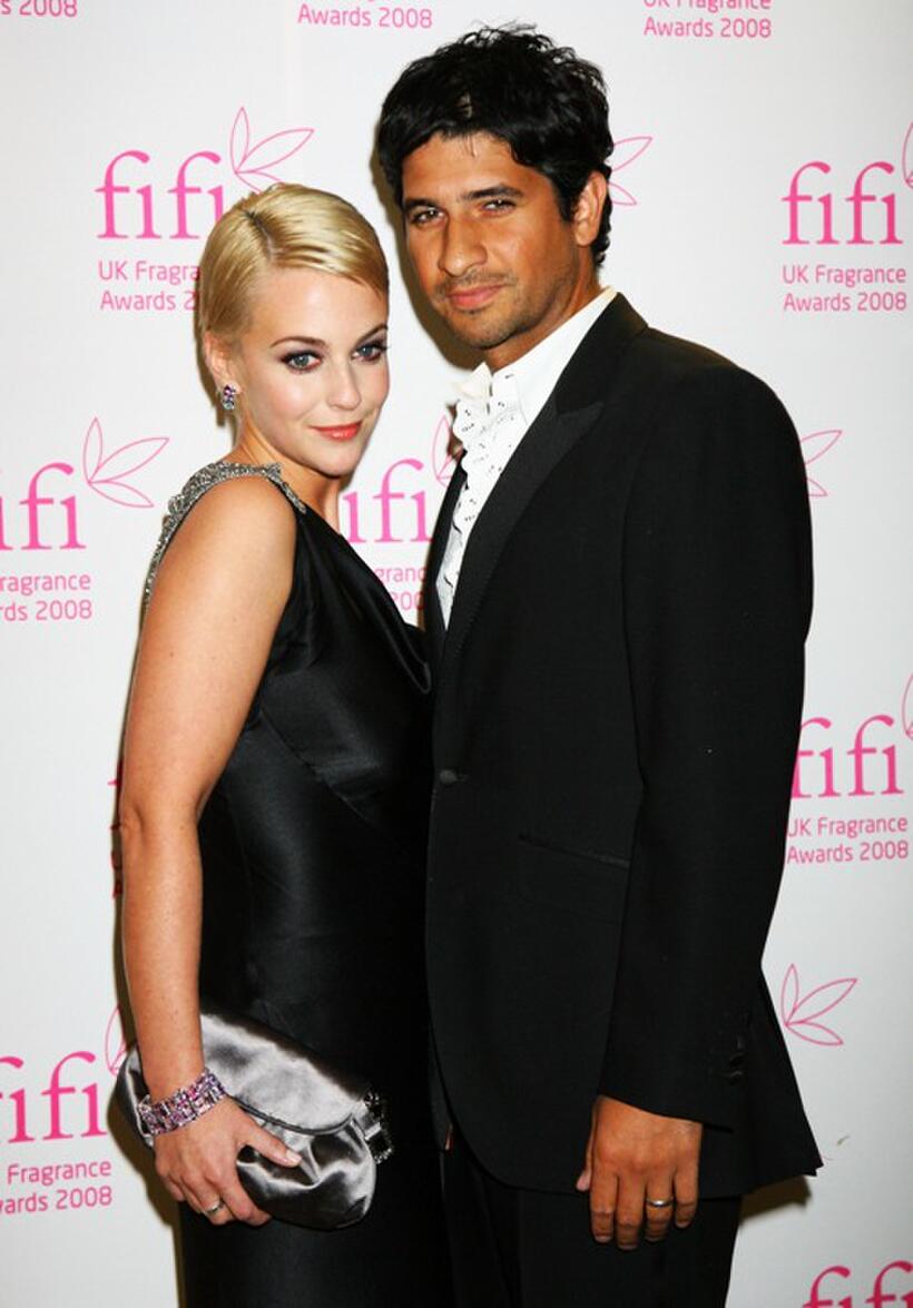 Miranda Raison and Raza Jaffrey at the FiFi UK Fragrance Awards 2008.