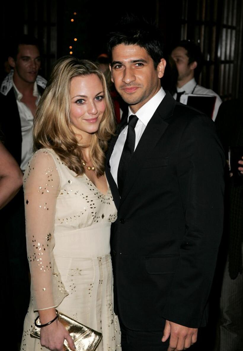 Miranda Raison and Raza Jaffrey at the UK premiere of "Match Point."