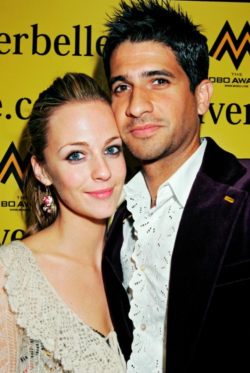 Raza Jaffrey and Guest at the MOBO Awards 2005.
