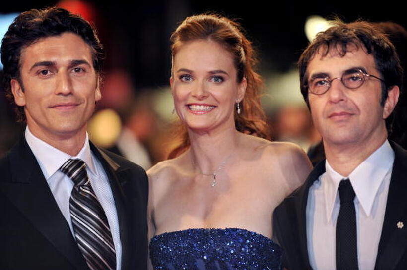 Noam Jenkins, Rachel Blanchard and Director Atom Egoyan at the screening of "Adoration" during the 61st Cannes International Film Festival.