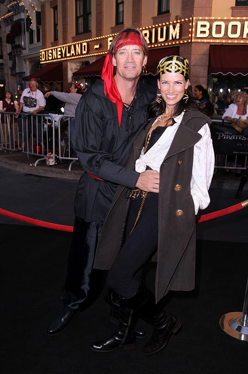 Kevin Sorbo and Sam Jenkins at the California premiere of "Pirates of the Caribbean: On Stranger Tides."