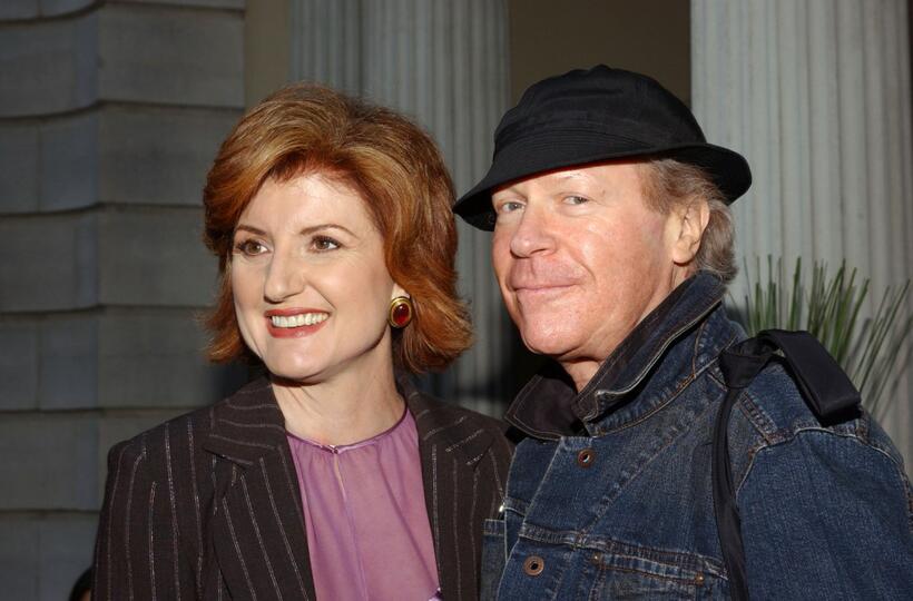 Arianna Huffington and Henry Jaglom at the launch party of "Huffington's new book Fanatics and Fools : The Game Plan For Winning Back America."