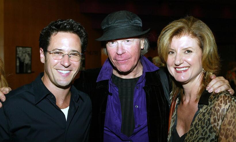 Rob Morrow, Henry Jaglom and Arianna Huffington at the after party of the premiere of "Going Shopping."
