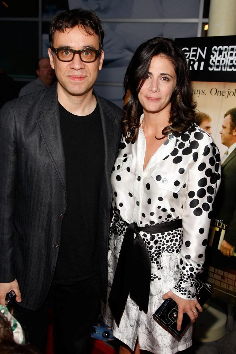Fred Armisen and Jessika Goyer at the Gen Art Screening of "The Promotion."