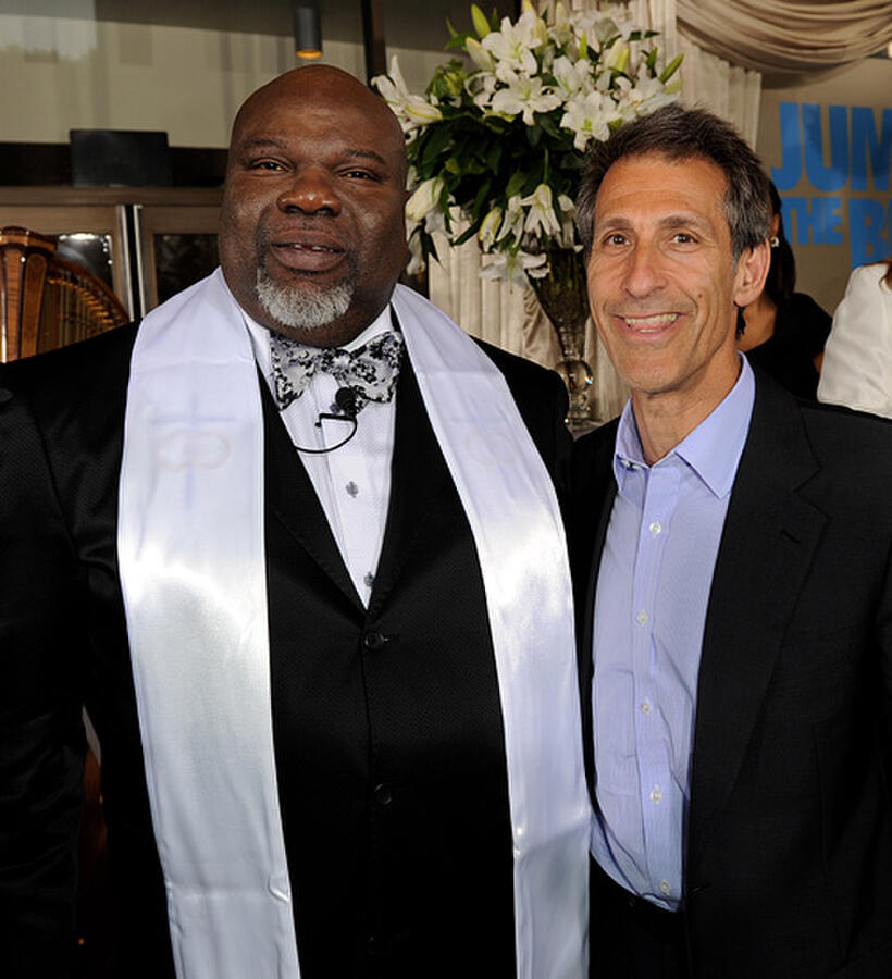 T.D. Jakes and Chairman and CEO of Sony Pictures Entertainment Michael Lynton at the California premiere of "Jumping The Broom."