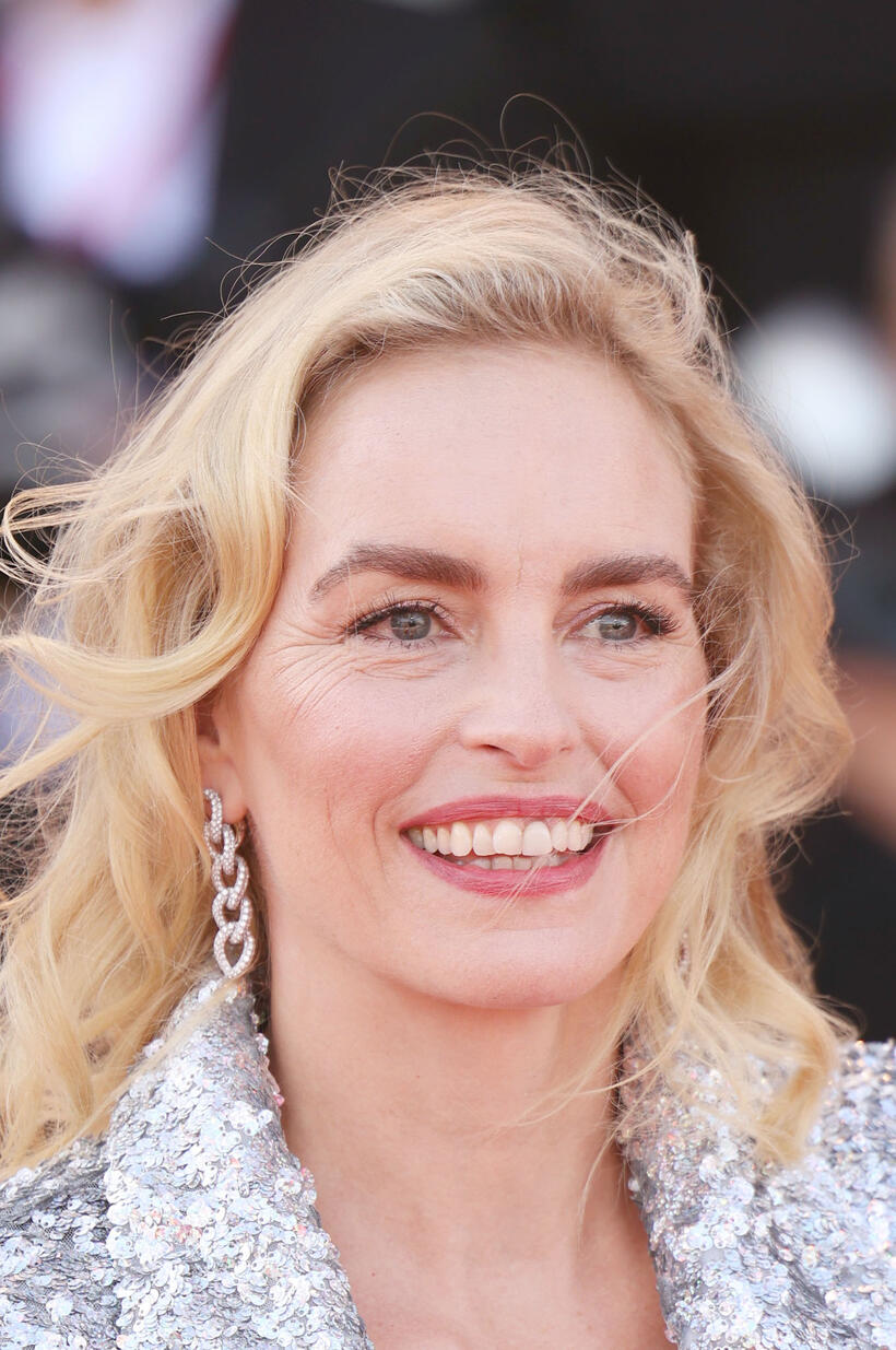 Nina Hoss at the "Tar" red carpet during the 79th Venice International Film Festival.