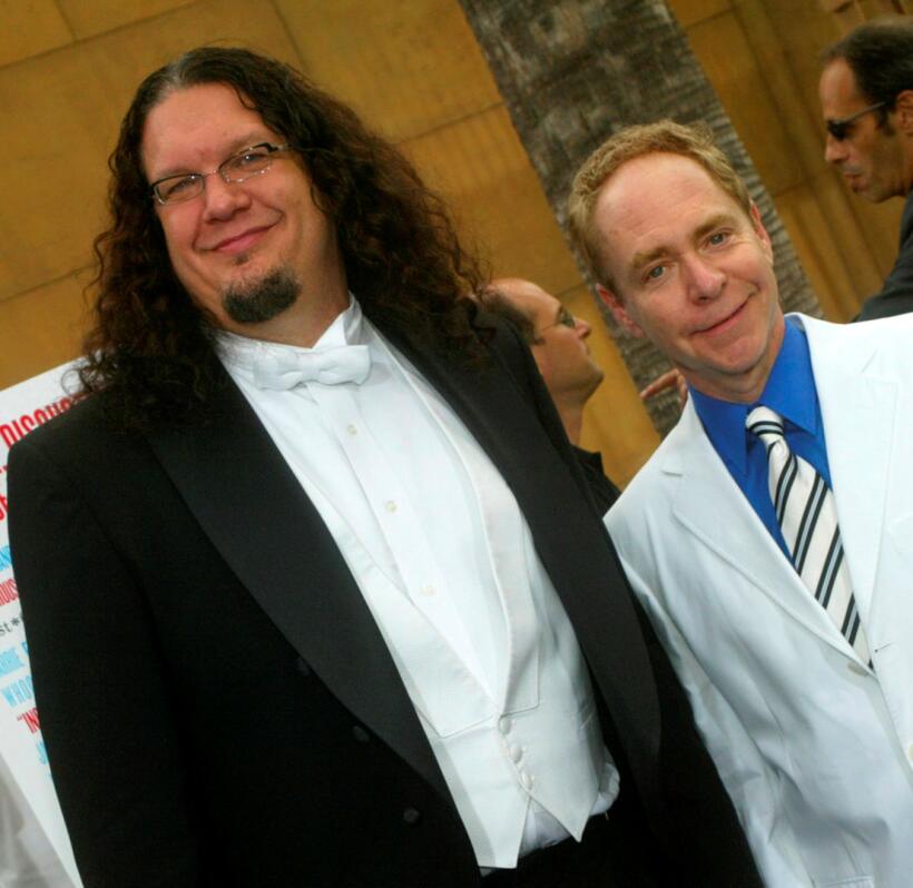 Penn Jillette and Teller at the Los Angeles premiere of "The Aristocrats."