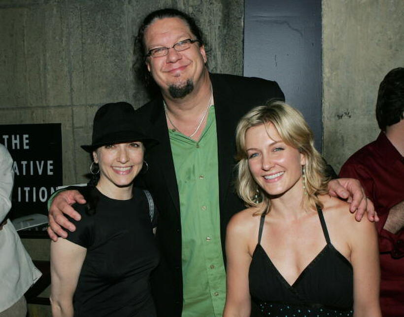 Bebe Neuwirth, Penn Jillette and Amy Carlson at the after party of the premiere of "The Aristocrats."