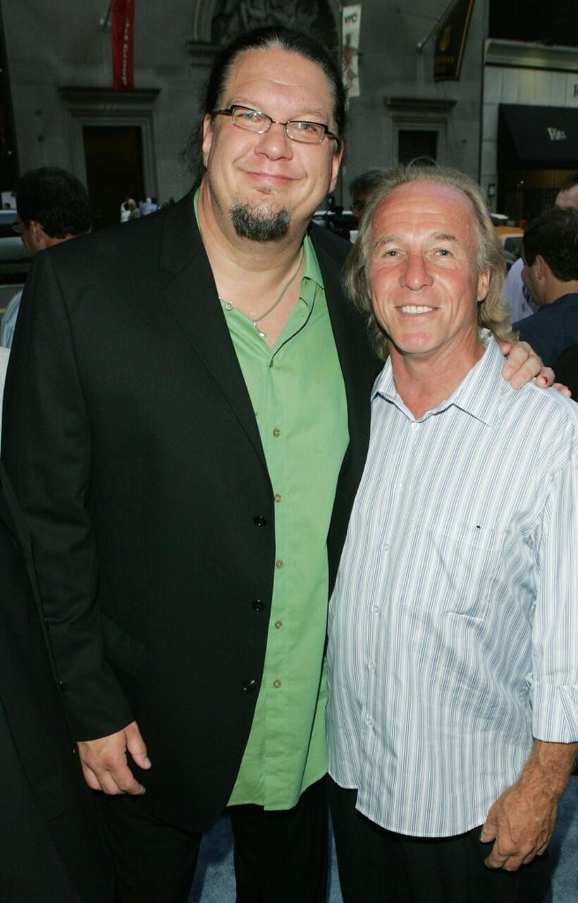 Penn Jillette and Jackie Martling at the premiere of "The Aristocrats."
