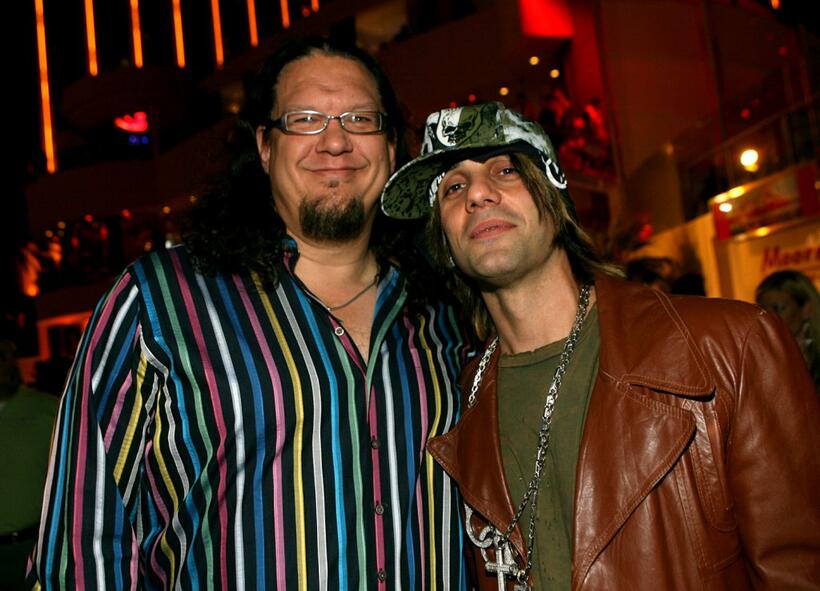 Penn Jillette and illusionist Criss Angel at the fourth anniversary party of Vegas Magazine on the closing night of the CineVegas film festival.