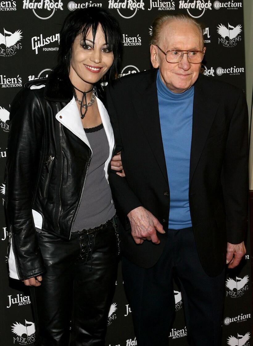 Joan Jett and Les Paul at the Icons of Music II Auction.