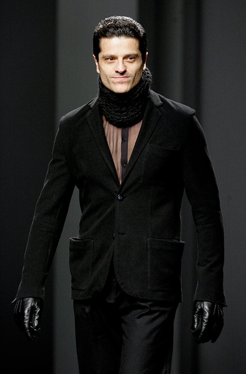 Joel Joan at the 080 Barcelona Fashion week in Barcelona.