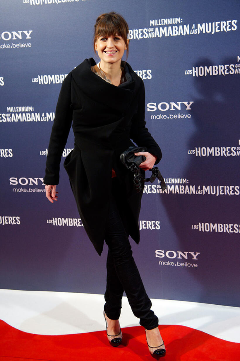 Arly Jover at the Madrid premiere of "The Girl With The Dragon Tatoo."