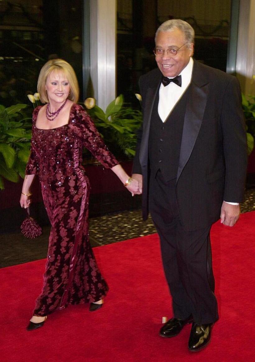 James Earl Jones and wife Celia at the Kennedy Center Honors Gala.