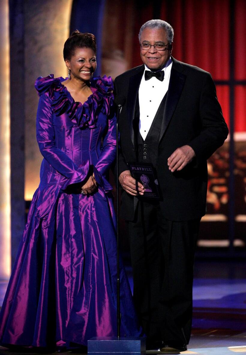 James Earl Jones and Leslie Uggam at the 59th Annual Tony Awards.