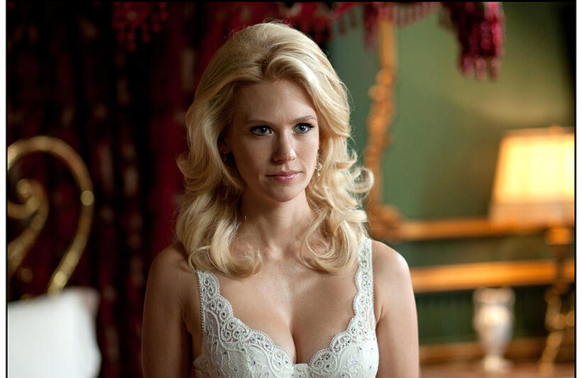 January Jones as Emma Frost in "X-Men: First Class."