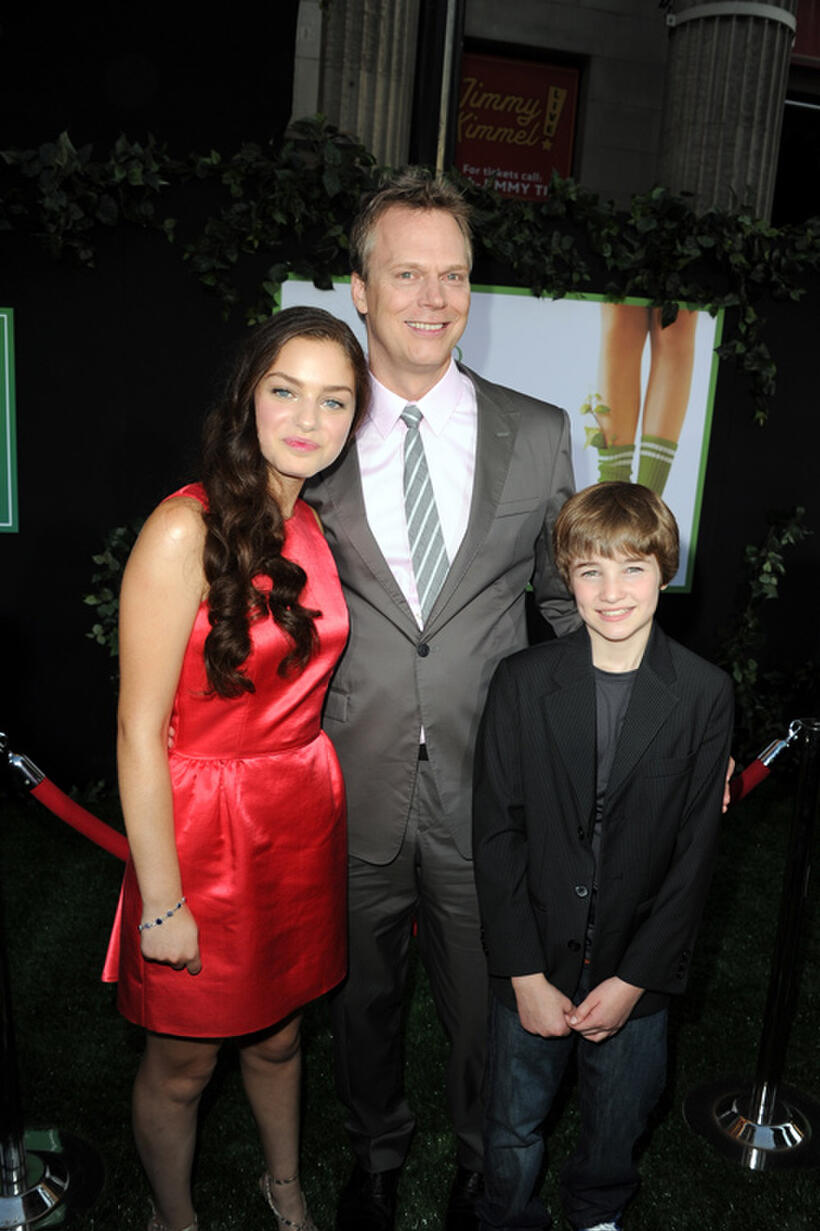 Odeya Rush, director Peter Hedges and CJ Adams at the California premiere of "The Odd Life Of Timothy Green."
