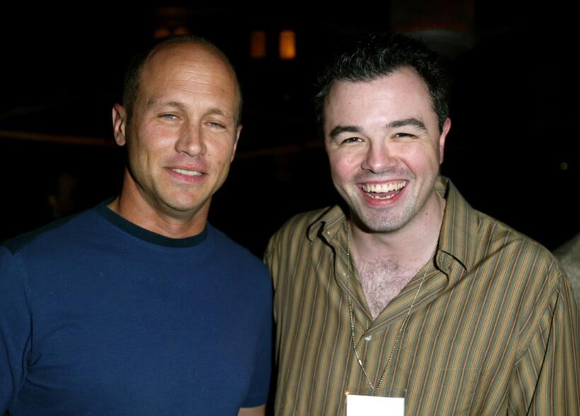 Mike Judge and Seth MacFarlane at the Twentieth Century Fox Television's New Season Party.