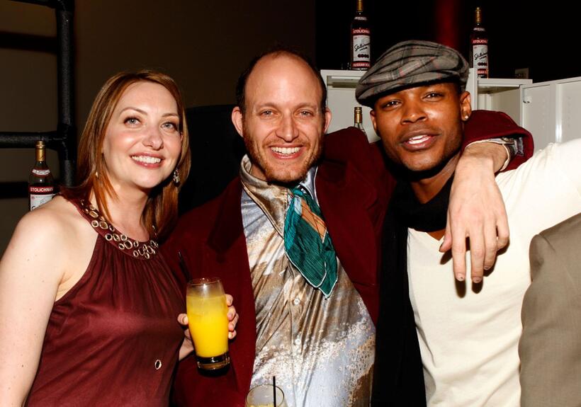 Heather Juergensen, Charles Herman-Wurmeld and Harold House Moore at the after party of the premiere of "The Hammer."
