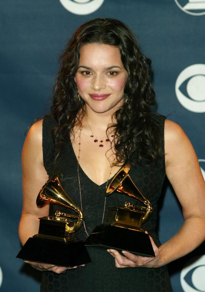 Norah Jones at the 45th Annual Grammy Awards.