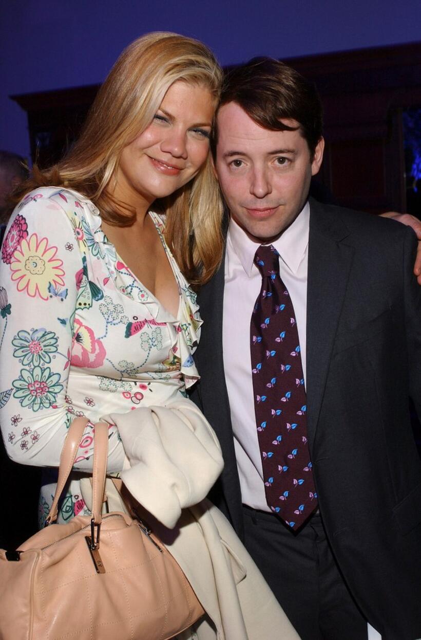 Kristen Johnston and Matthew Broderick at the "Fish Fry" All-Star Roast Of Fisher Stevens Benefiting Naked Angels.