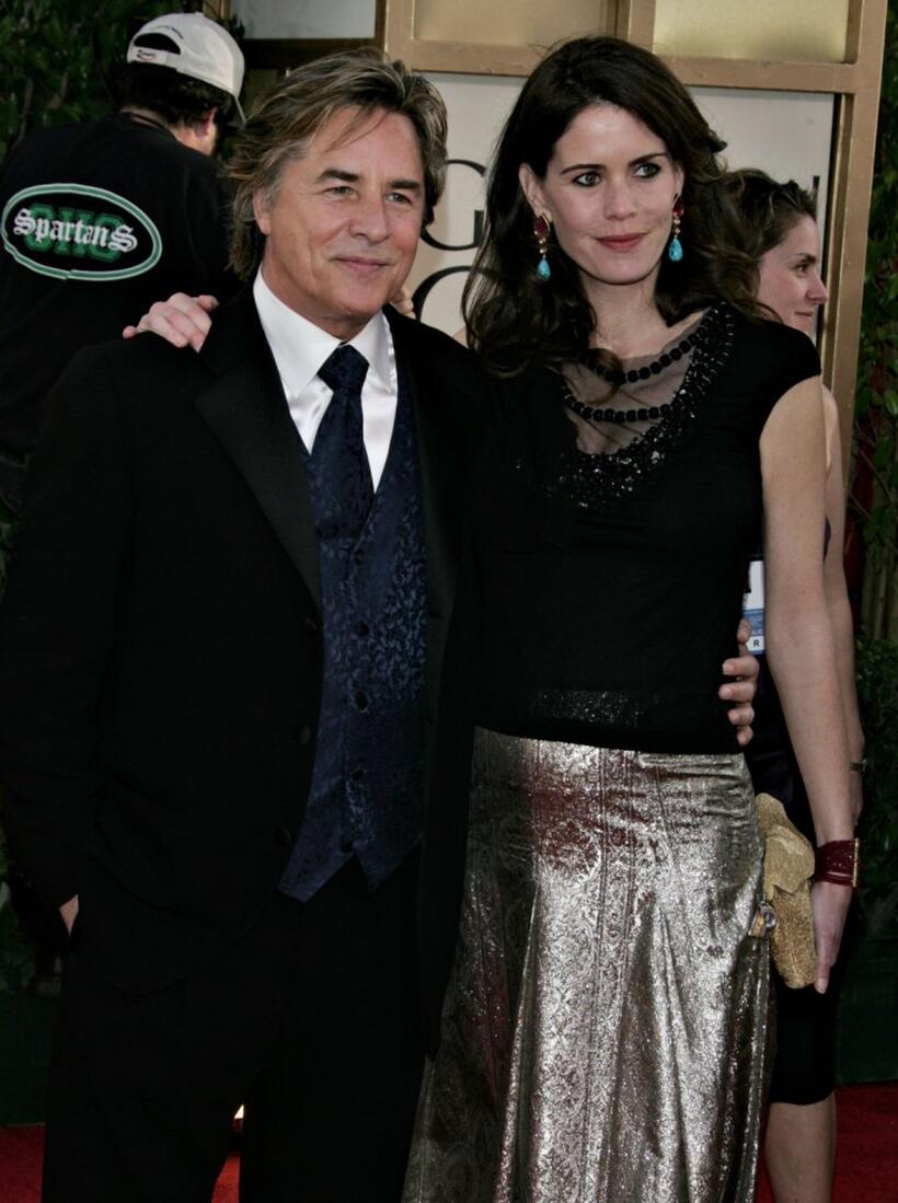Don Johnson and Kelley Johnson at the 63rd Annual Golden Globe Awards.