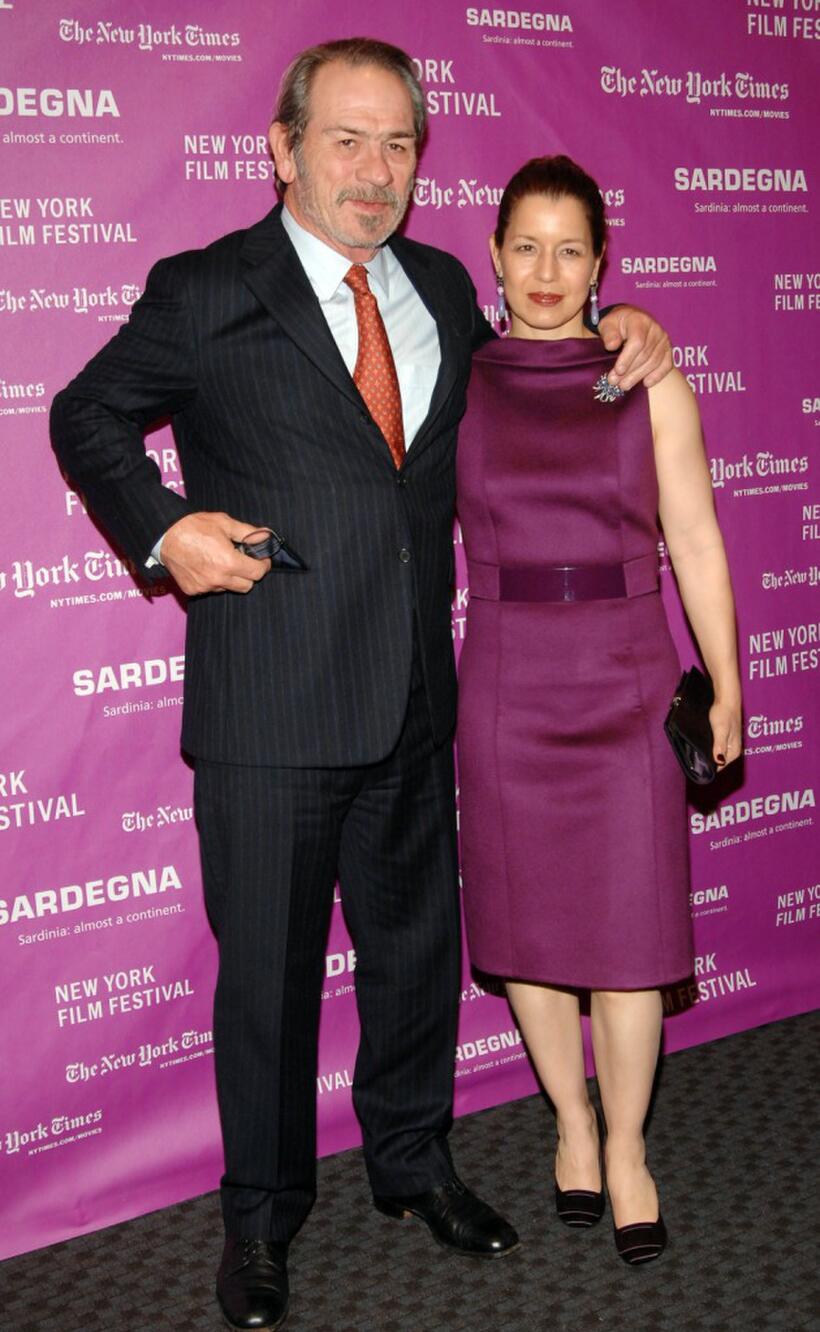 Tommy Lee Jones and his wife Dwan Jones at the New York Film Festival screening of "No Country for Old Men".