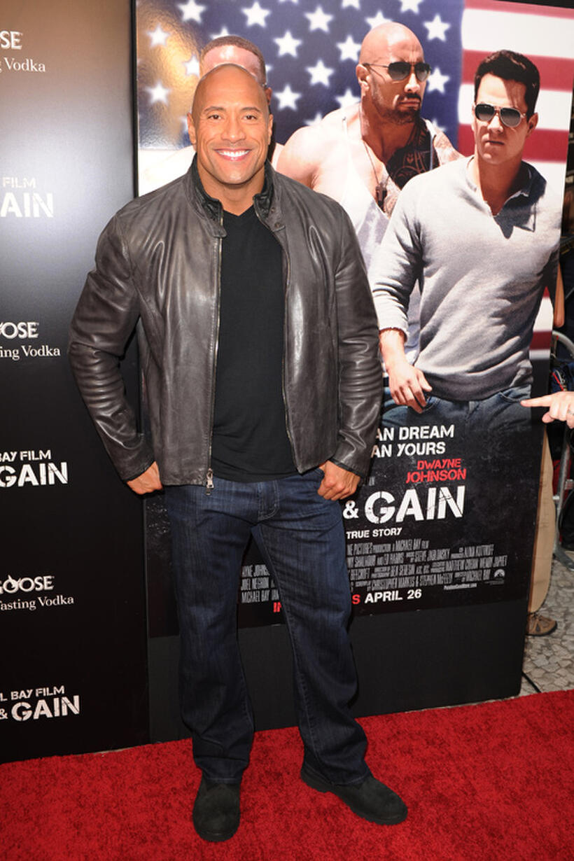 Dwayne Johnson at the Florida premiere of "Pain & Gain."