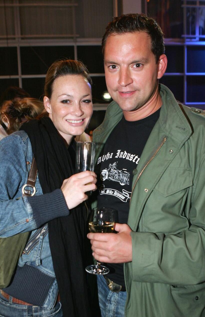 Sandya Mierswa and Christian Kahrmann at the after party of the opening of Adidas Performance Store.