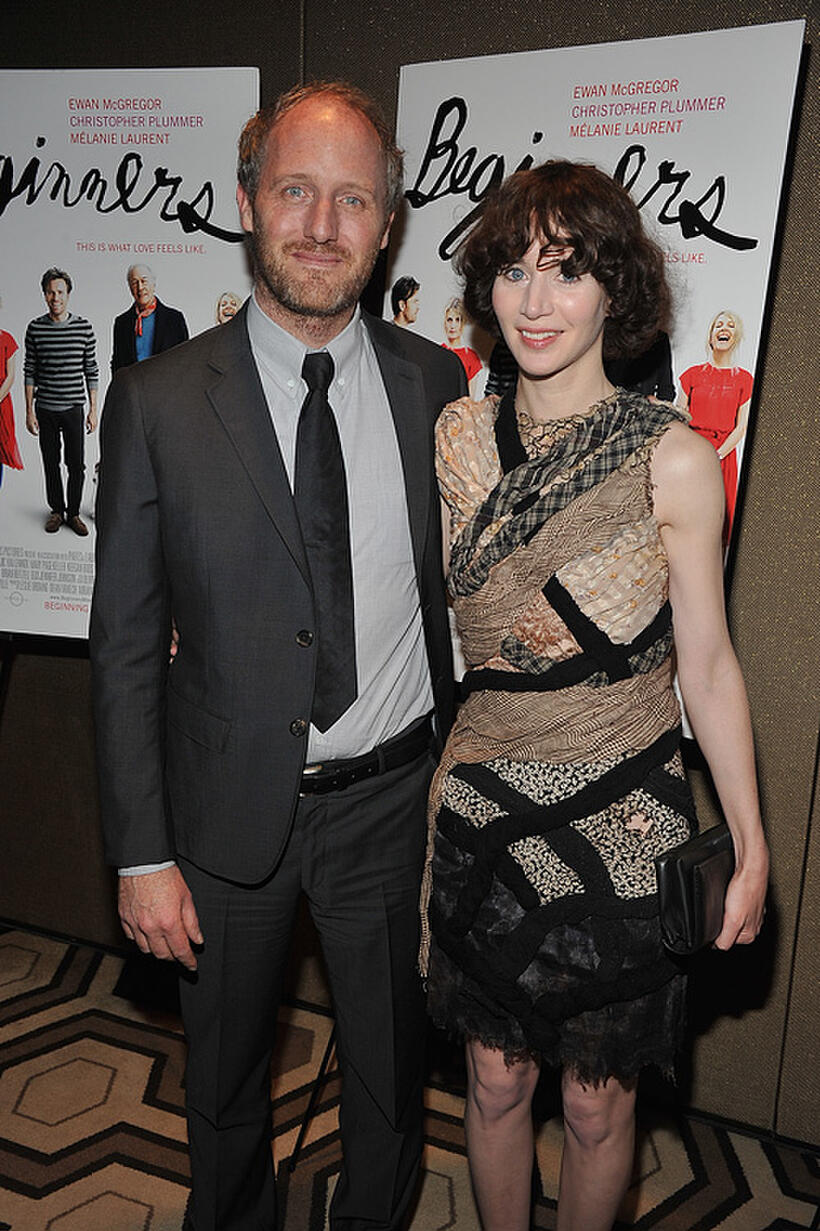 Mike Mills and Miranda July at the after party of the New York premiere of "Beginners."