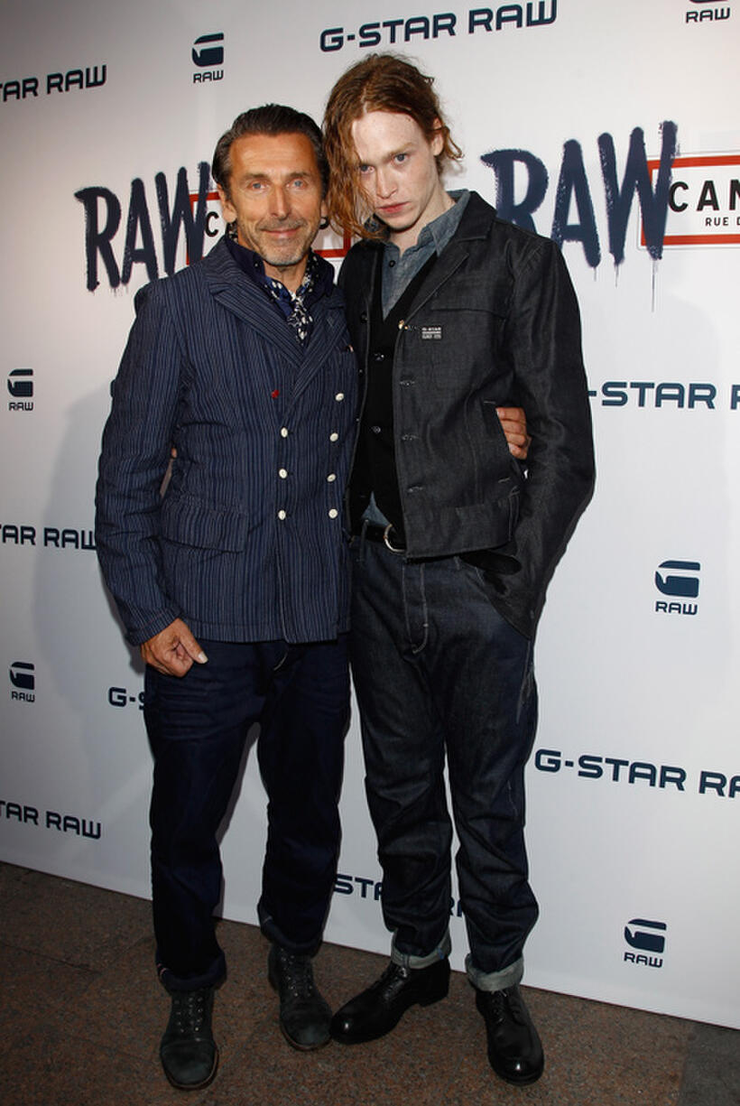Pierre Morisset and Caleb Landry Jones at the G-Star RAW Cannes Store Opening in France.