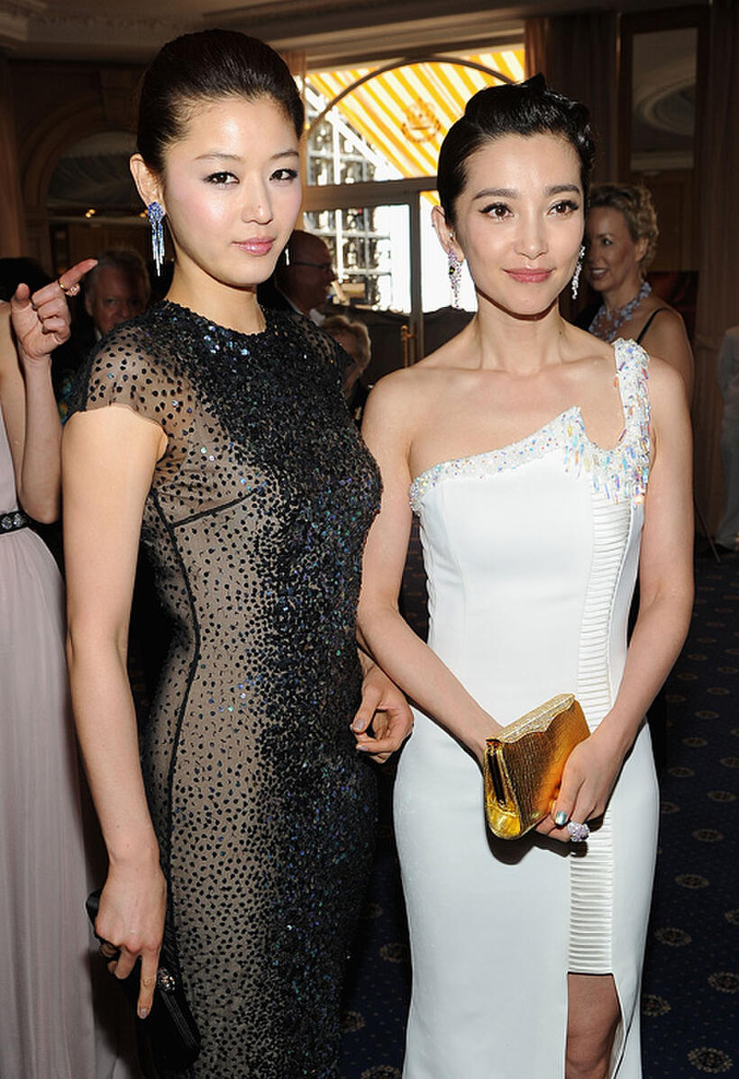 Gianna Jun and Bing Bing Li at the cocktail reception of "Snow Flower And The Secret Fan" during the 64th Annual Cannes Film Festival.