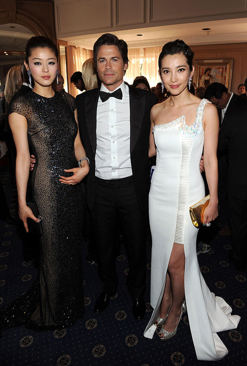 Gianna Jun, Rob Lowe and Bing Bing Li at the cocktail reception of "Snow Flower And The Secret Fan" during the 64th Annual Cannes Film Festival.